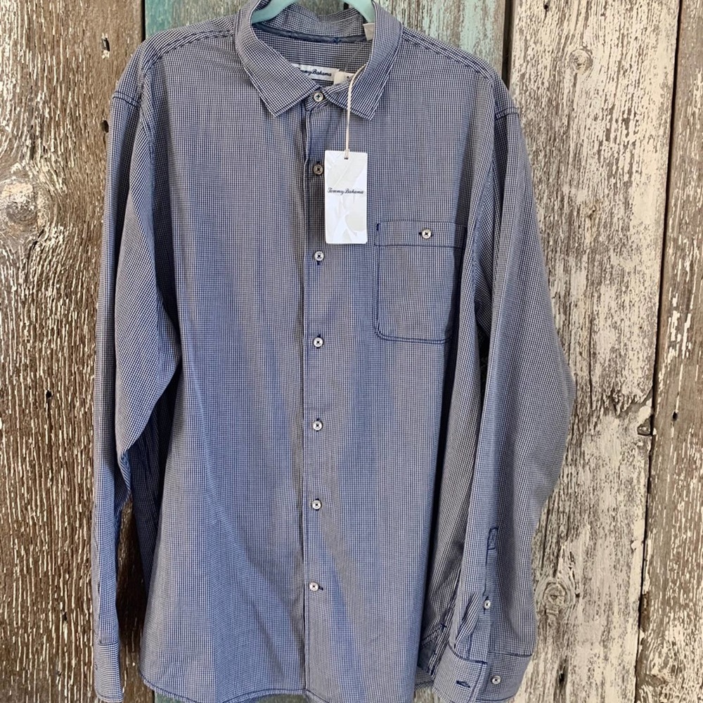 Tommy Bahama Plaid Button Down Shirt XL